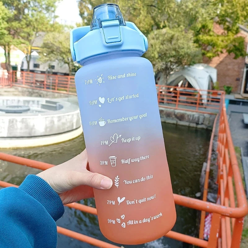 2L Outdoor Large Capacity Sport Water Bottle Creative Plastic Cup