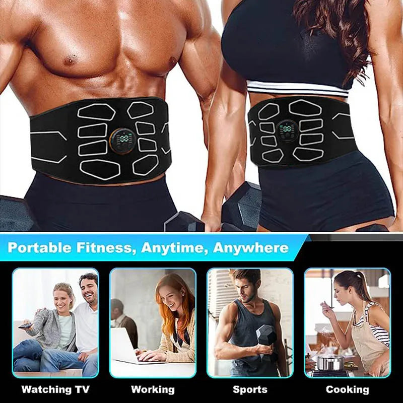 Abdominal Toning Belt Electronic Muscle Stimulator Portable AB