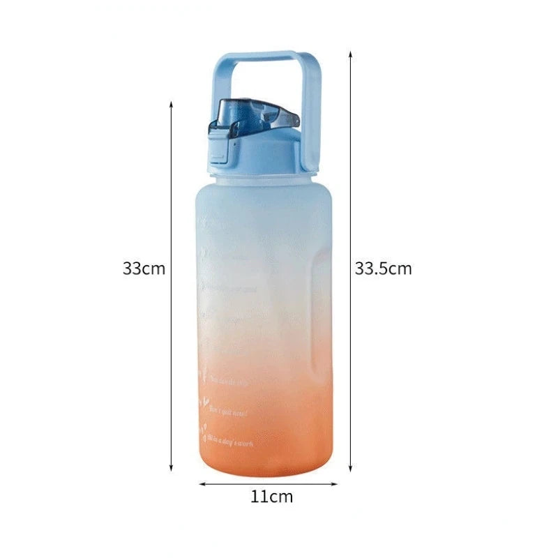 2L Outdoor Large Capacity Sport Water Bottle Creative Plastic Cup